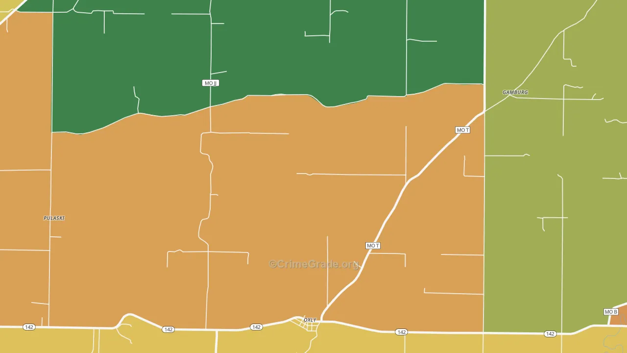 Oxly, MO Map of Assault Rates