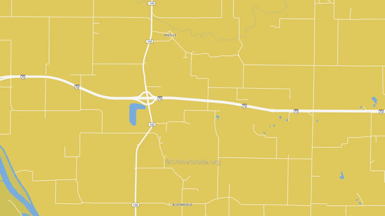Oxville, IL Map of Assault Rates