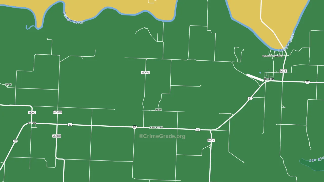 Oyer, MO Map of Assault Rates