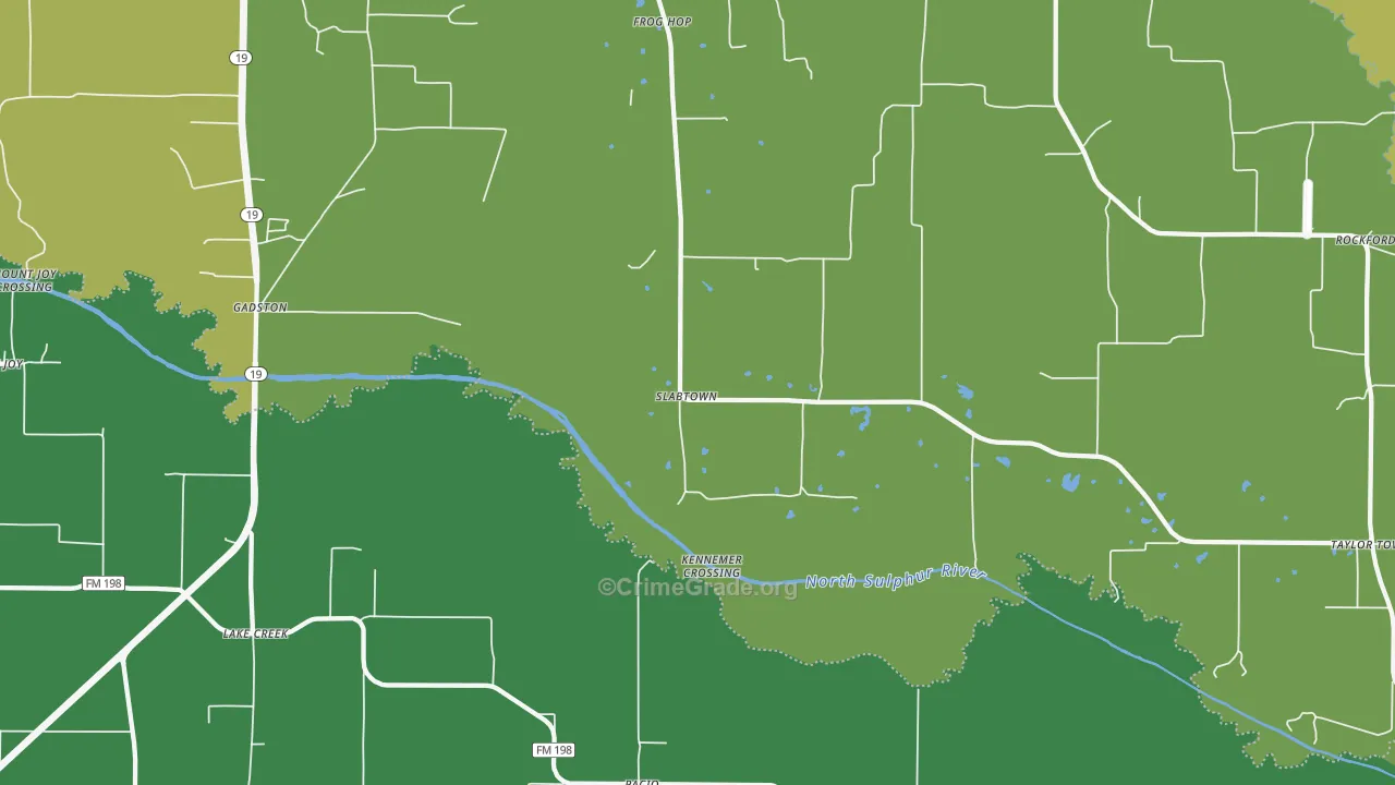 Pacio, TX Map of Assault Rates