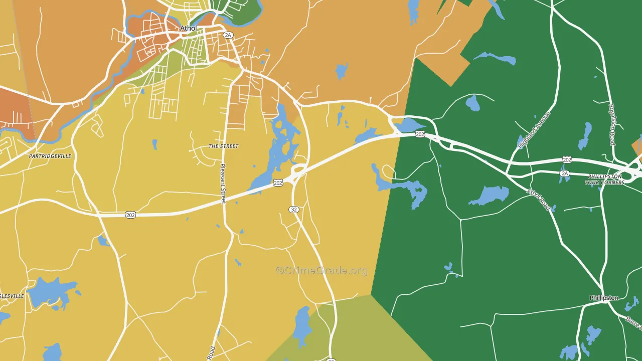 Packard Heights, MA Map of Assault Rates