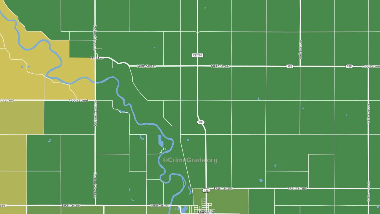 Packard, IA Map of Assault Rates