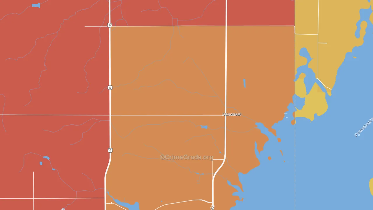 Padanaram, OH Map of Assault Rates