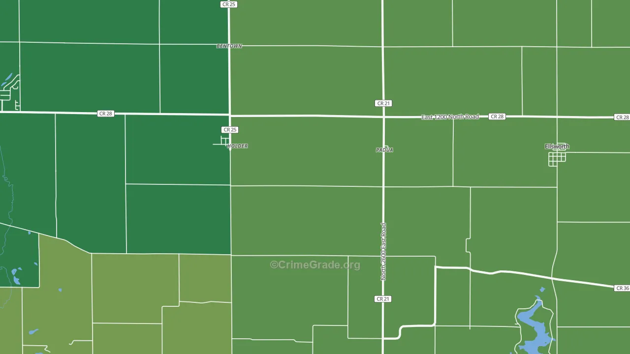 Padua, IL Map of Assault Rates