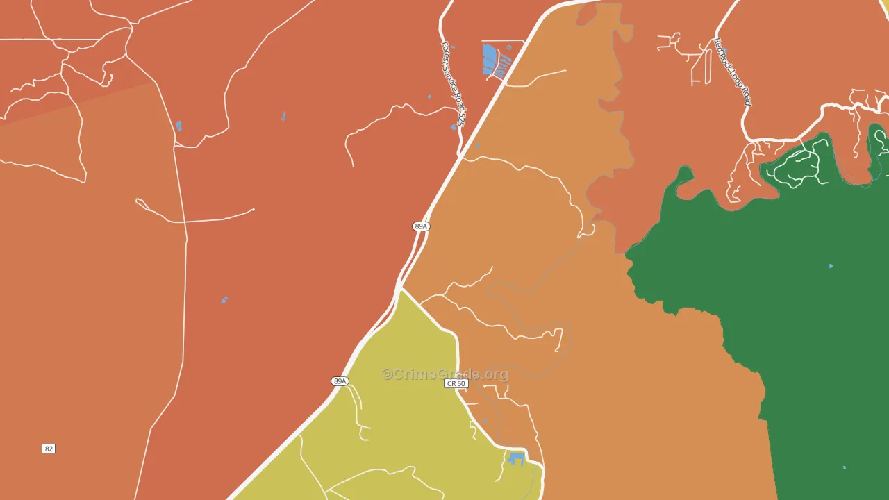 Page Springs, AZ Map of Assault Rates
