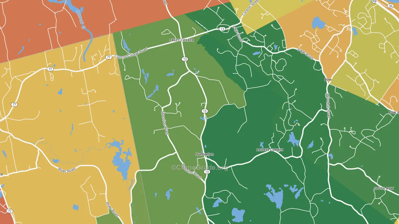 Pages Corner, NH Map of Assault Rates