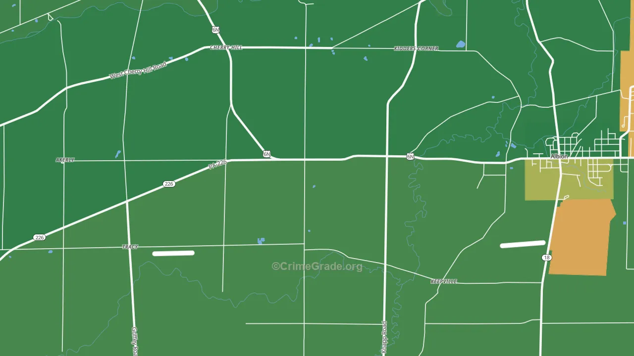 Pageville, PA Map of Assault Rates