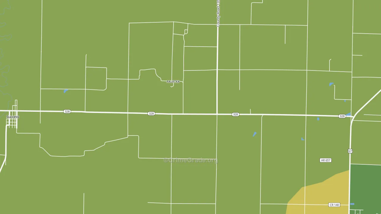 Palatka, AR Map of Assault Rates