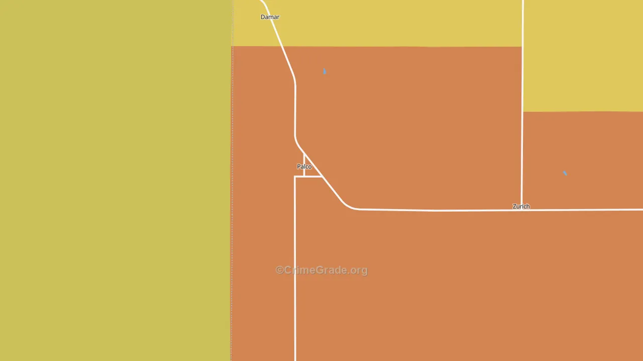 Palco, KS Map of Assault Rates