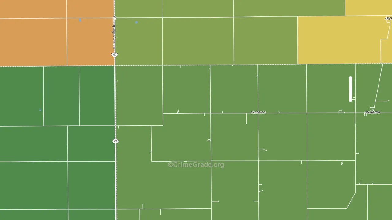 Palermo, IL Map of Assault Rates