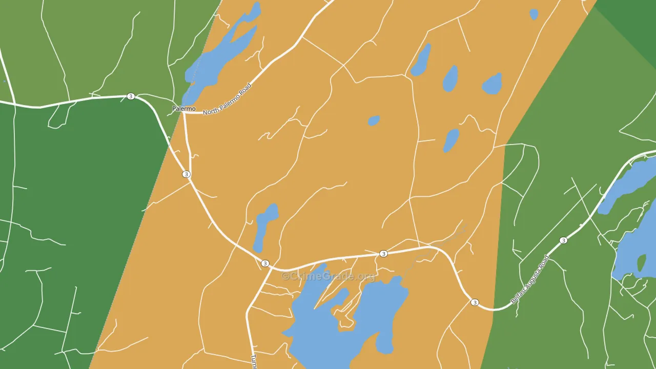 Palermo, ME Map of Assault Rates