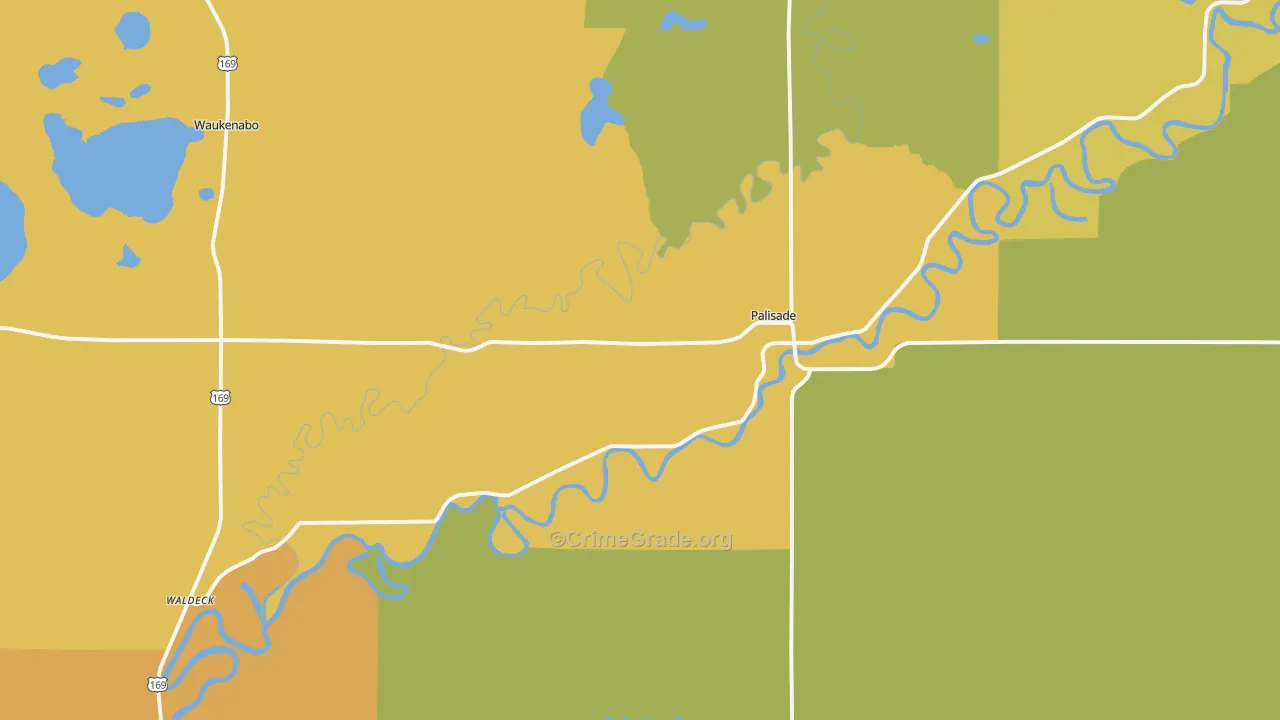 Palisade, MN Map of Assault Rates