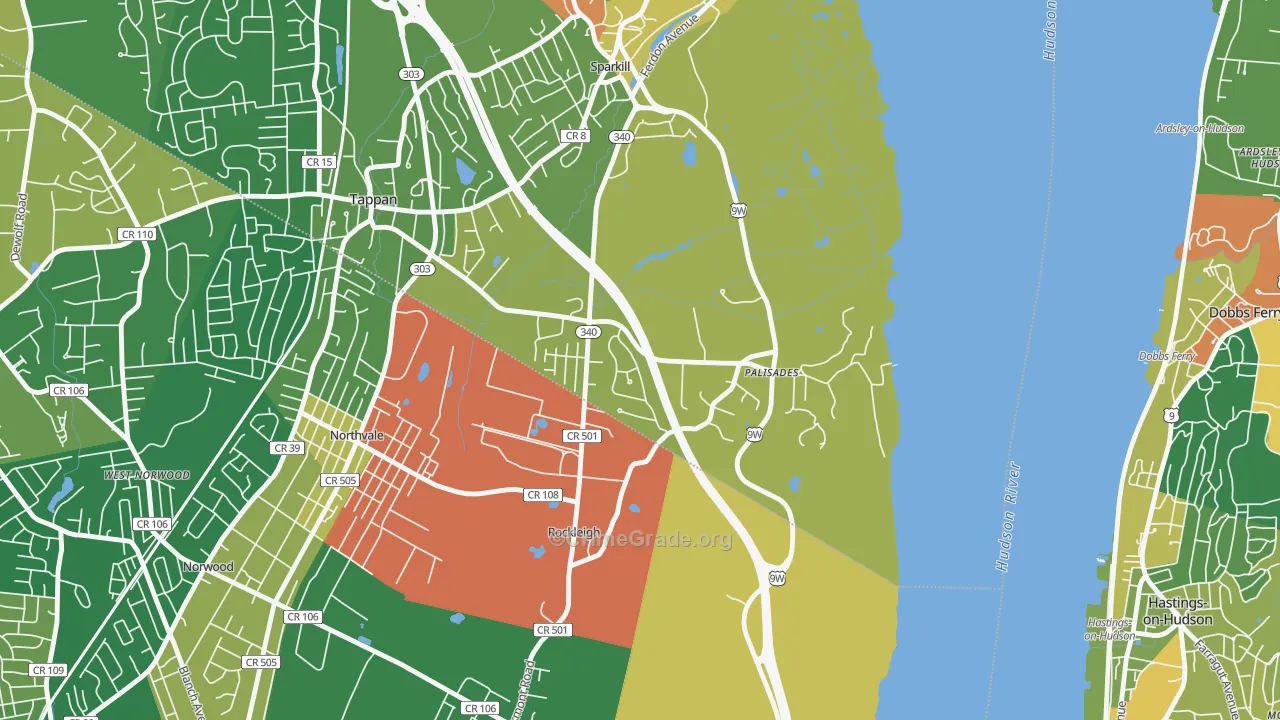 Palisades, NY Map of Assault Rates