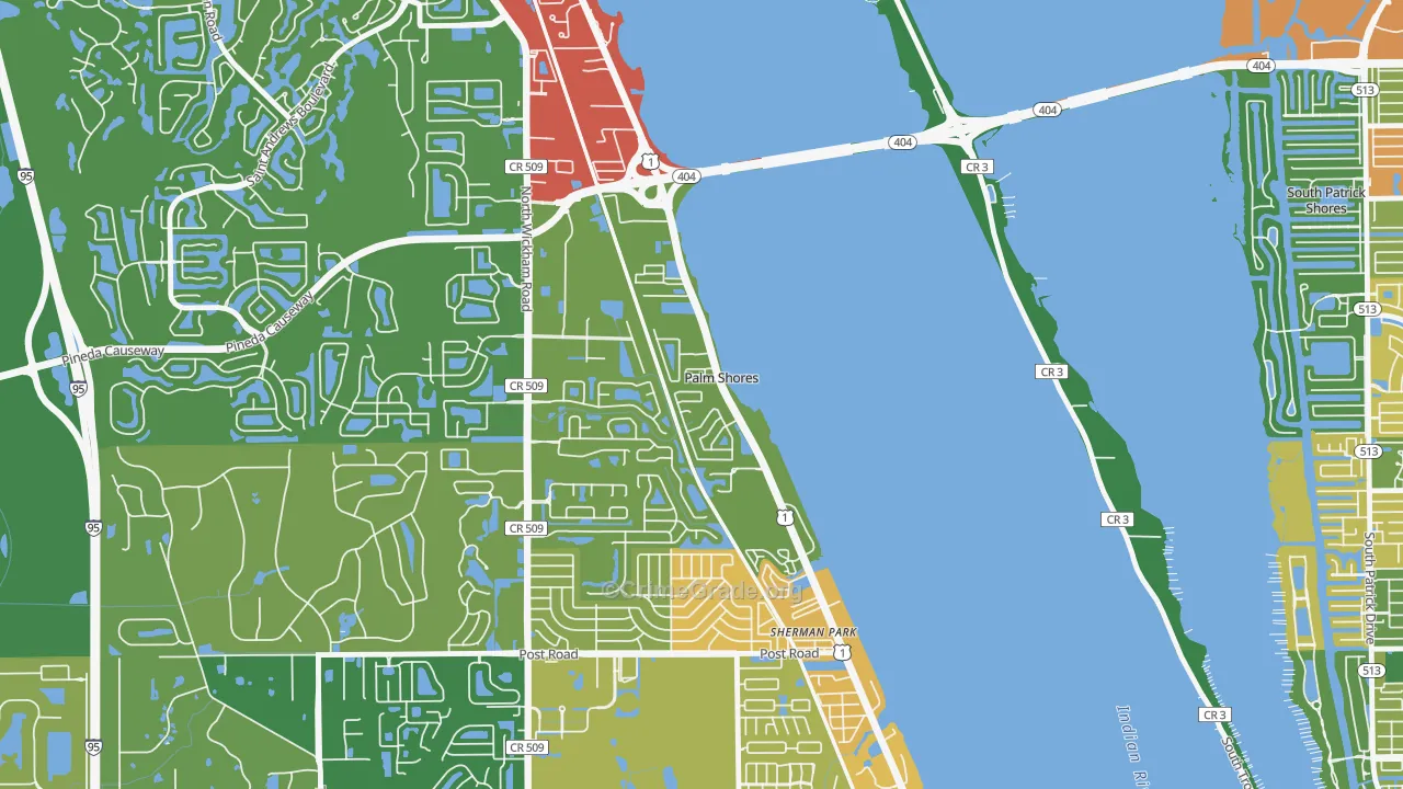 Palm Shores, FL Map of Assault Rates