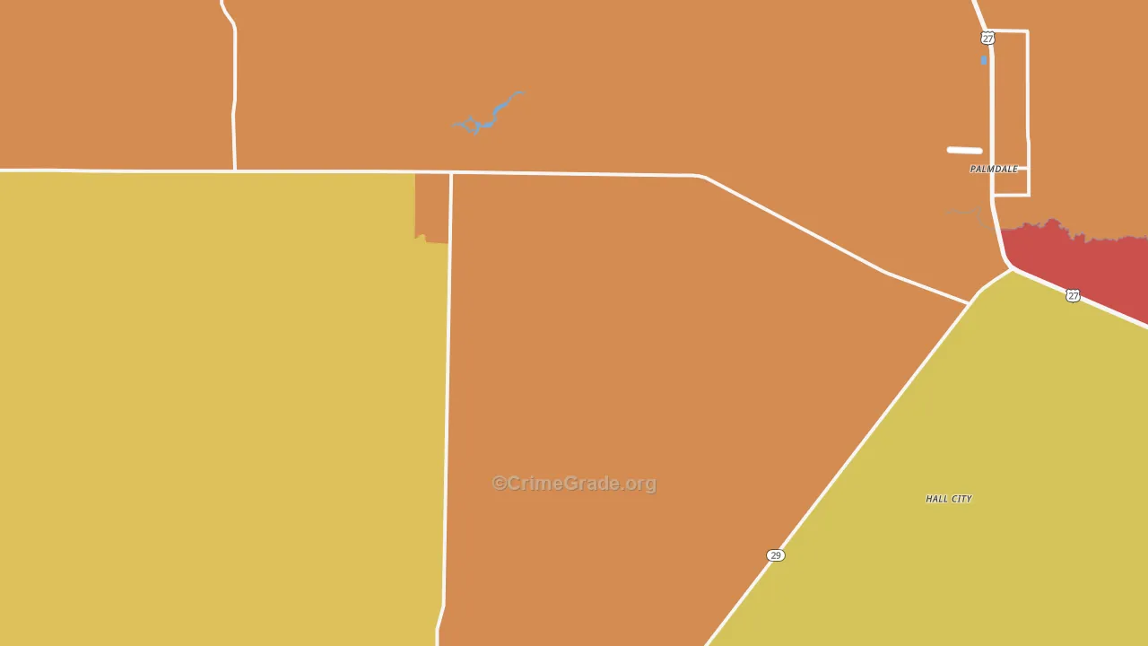 Palmdale, FL Map of Assault Rates