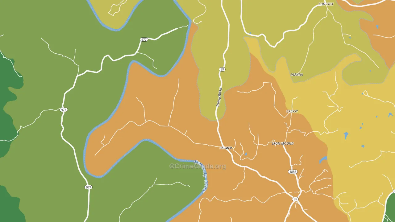 Palmer, KY Map of Assault Rates
