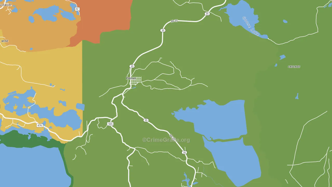 Palmer, MI Map of Assault Rates