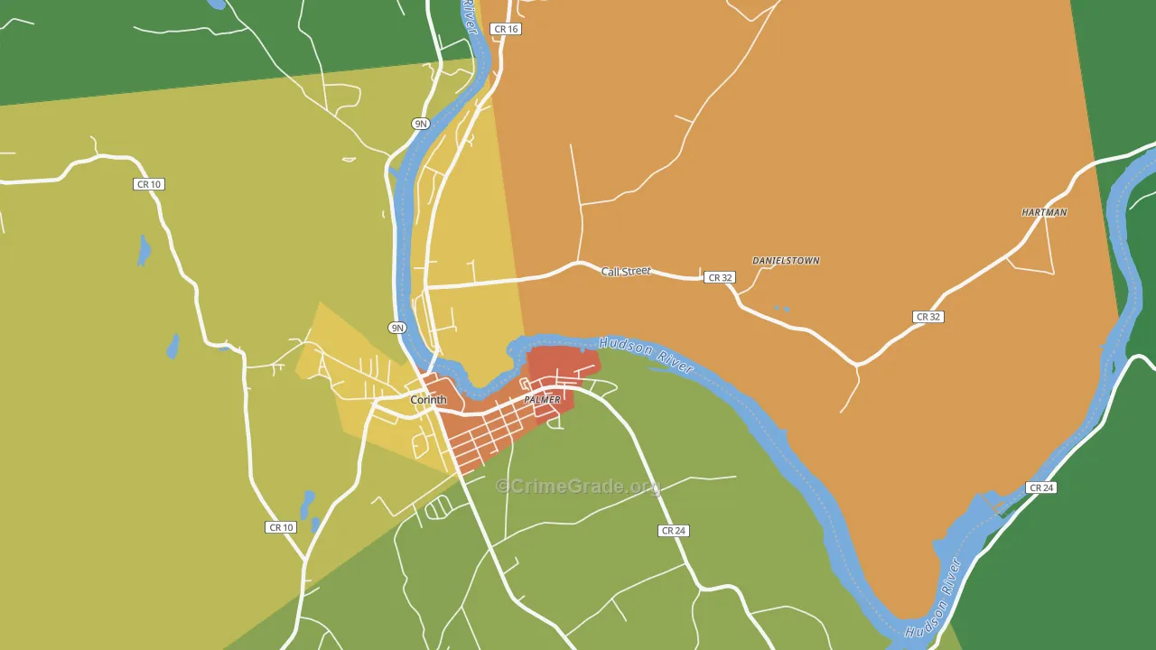 Palmer, NY Map of Assault Rates