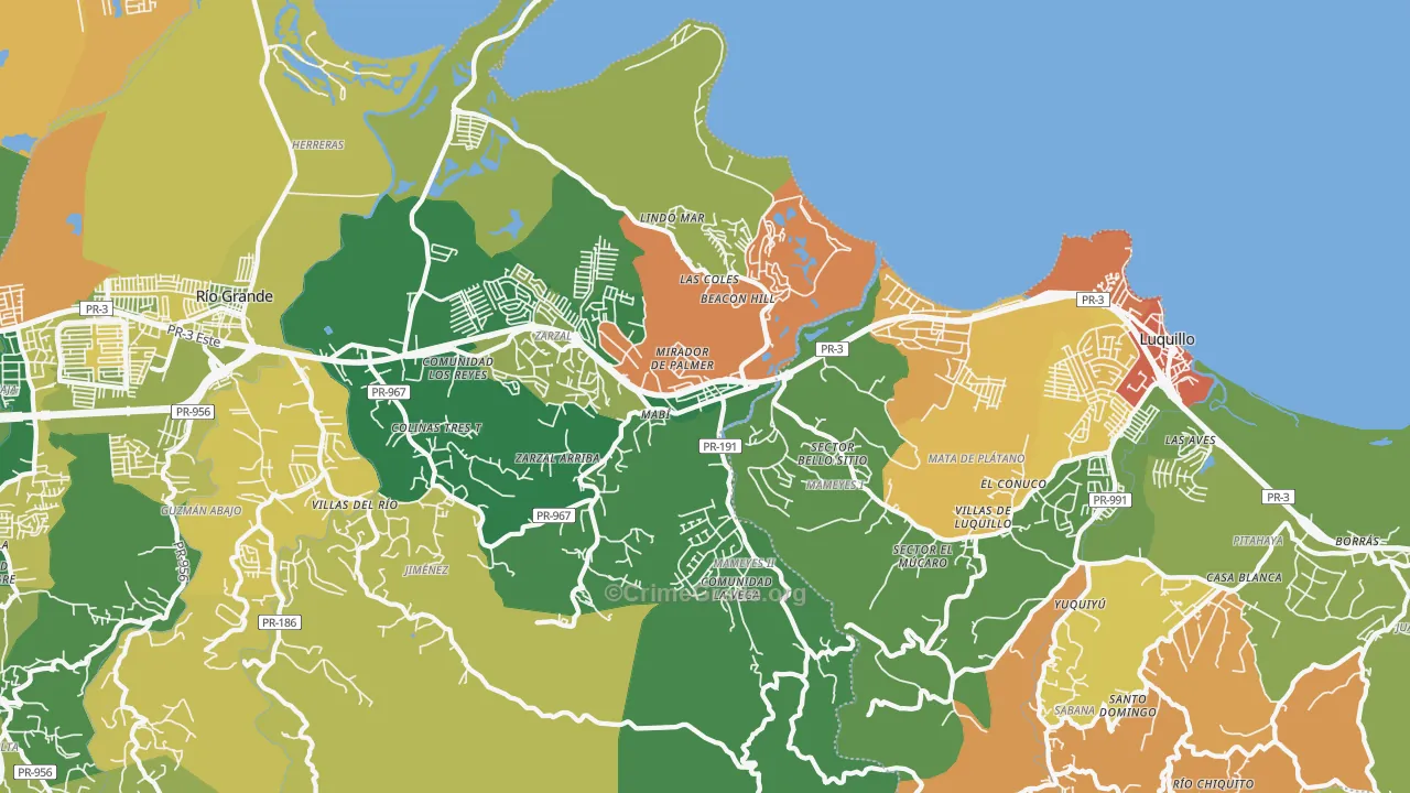 Palmer, PR Map of Assault Rates