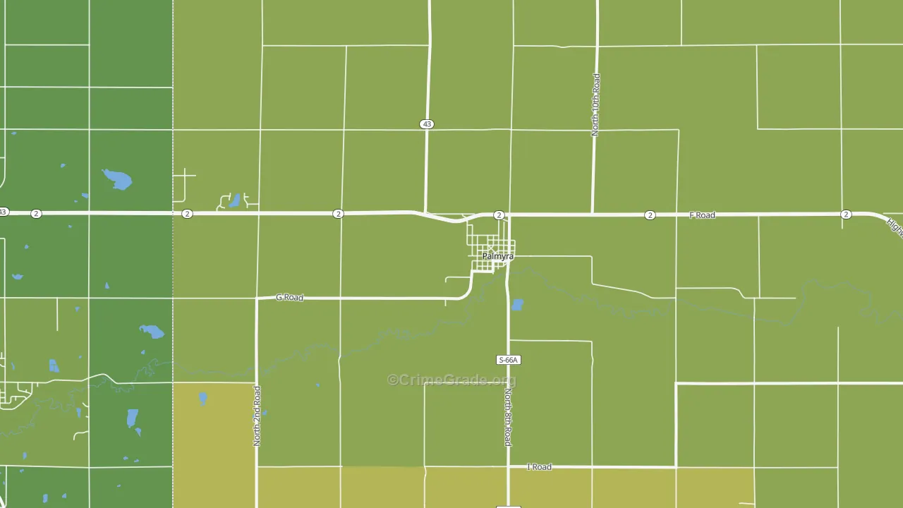 Palmyra, NE Map of Assault Rates