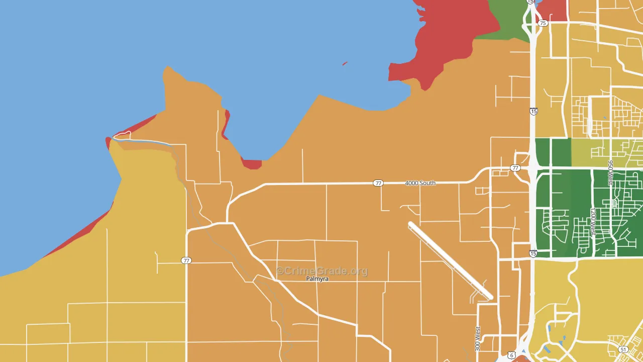 Palmyra, UT Map of Assault Rates