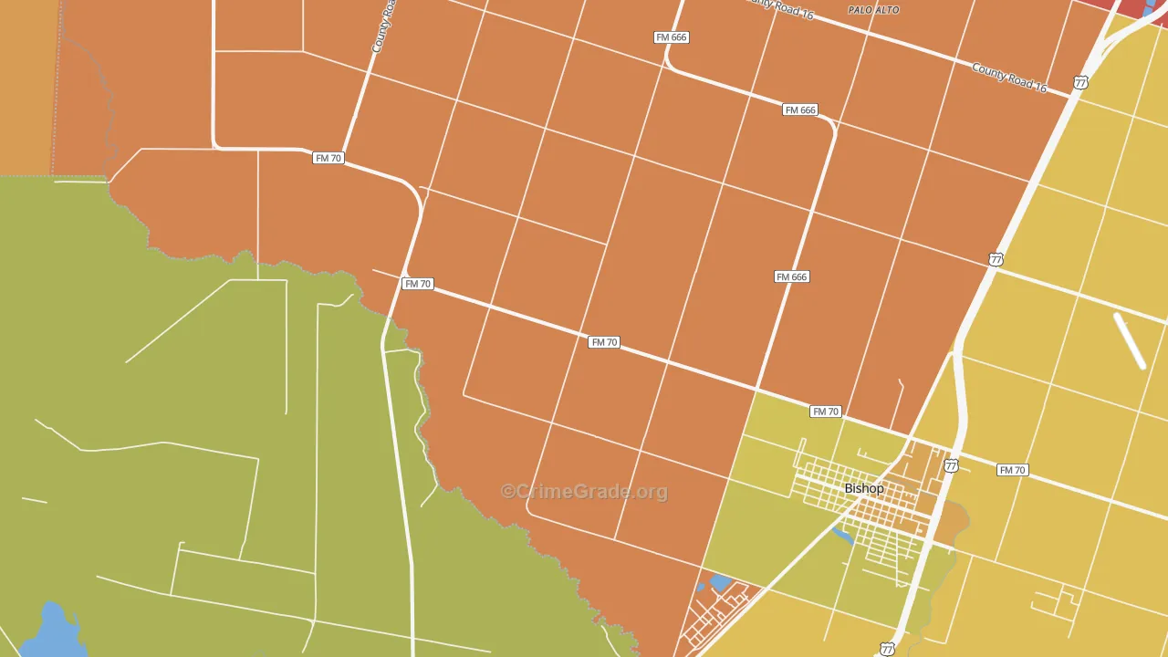 Palo Alto, TX Map of Assault Rates