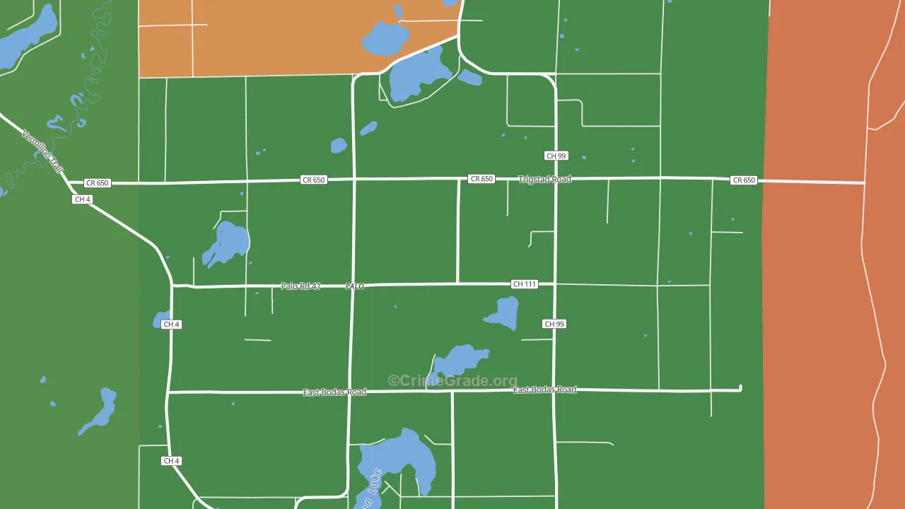 Palo, MN Map of Assault Rates
