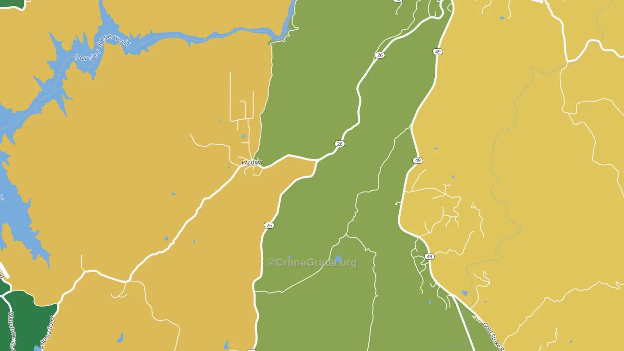 Paloma, CA Map of Assault Rates