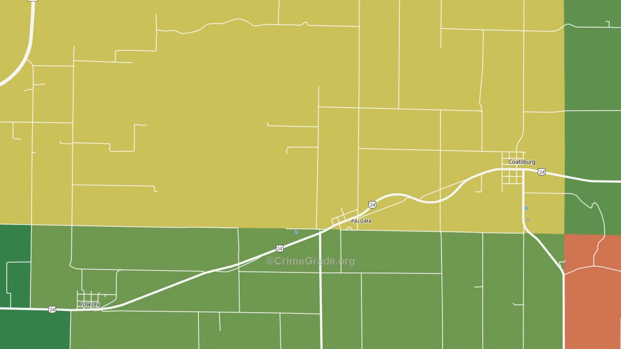 Paloma, IL Map of Assault Rates