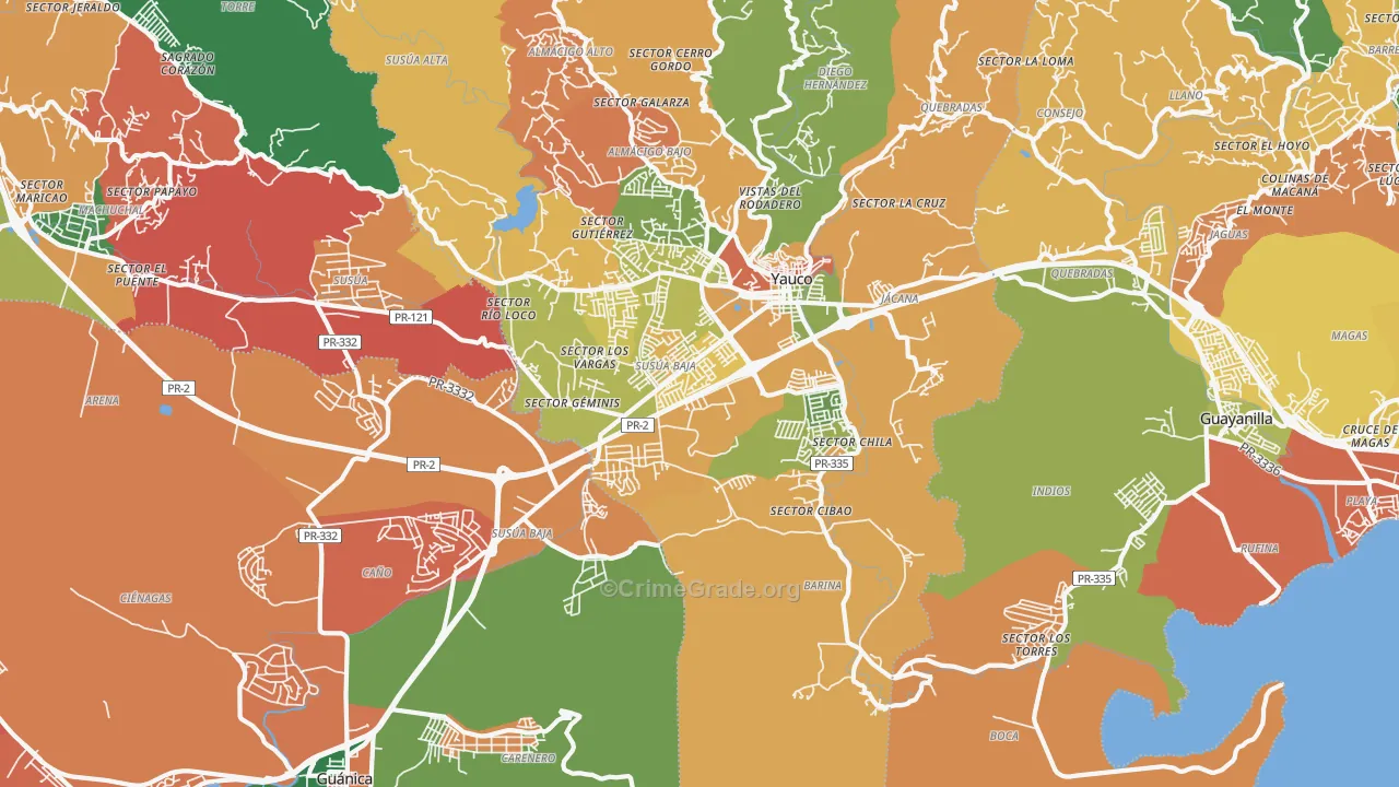 Palomas, PR Map of Assault Rates