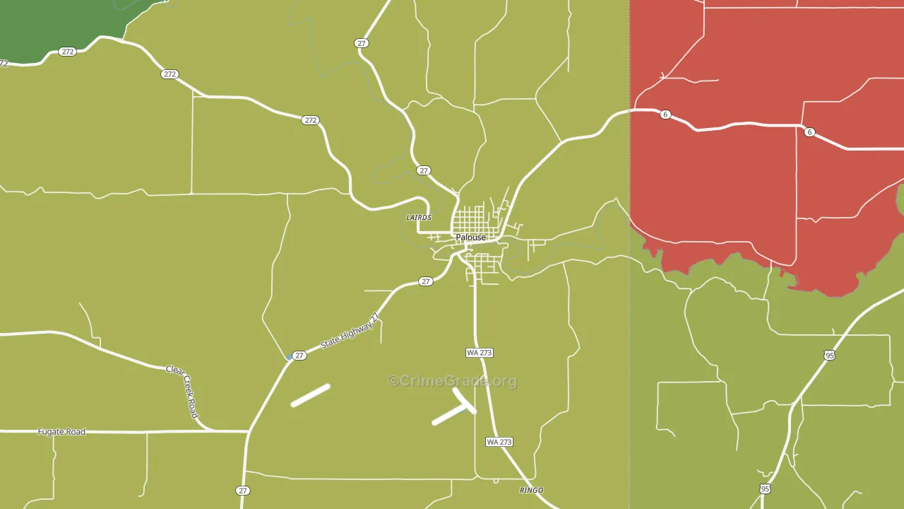 Palouse, WA Map of Assault Rates
