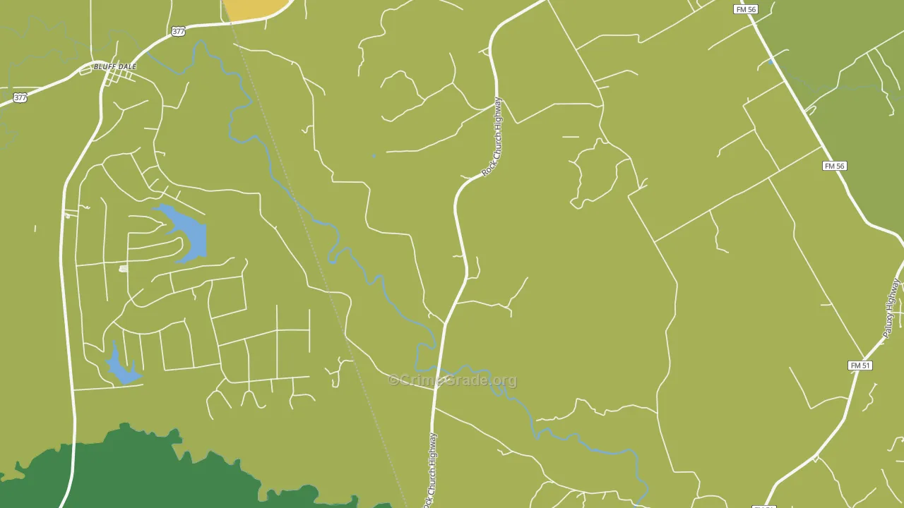 Paluxy, TX Map of Assault Rates