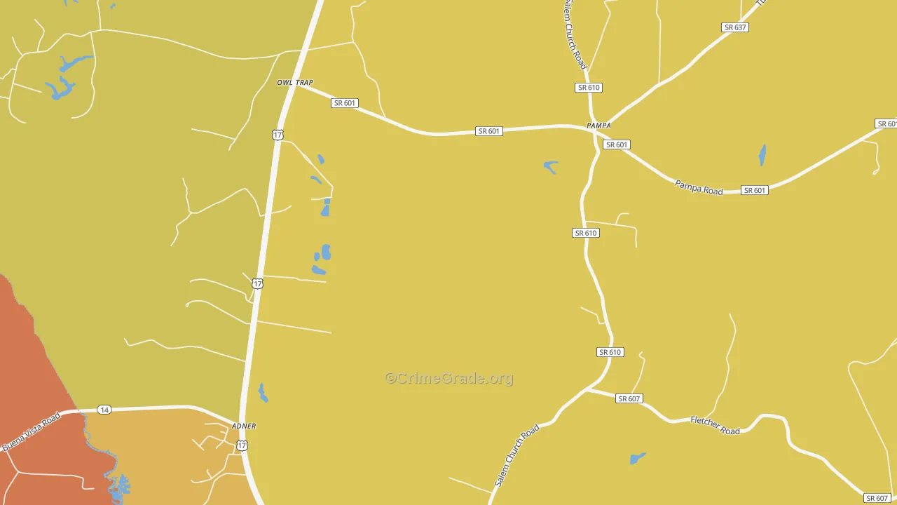 Pampa, VA Map of Assault Rates