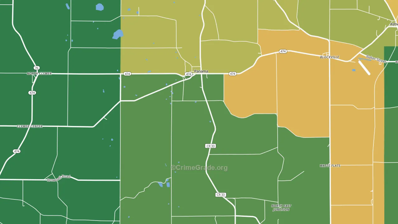 Panama, NY Map of Assault Rates