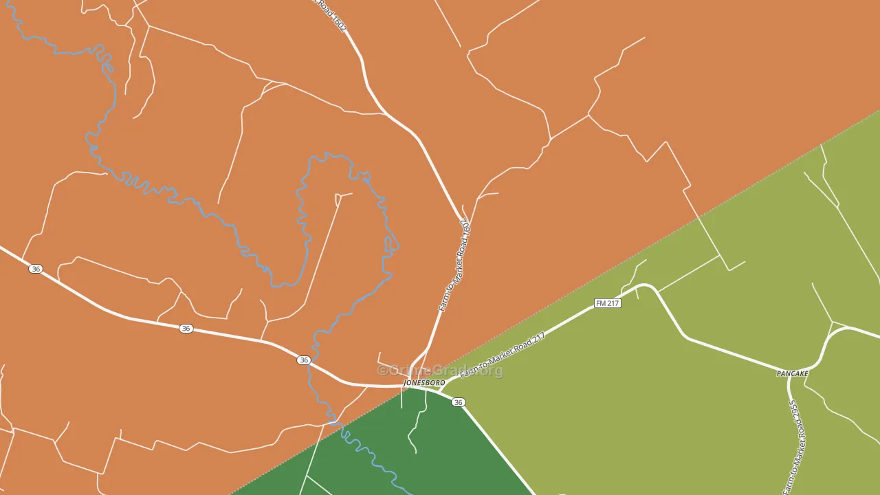 Pancake, TX Map of Assault Rates