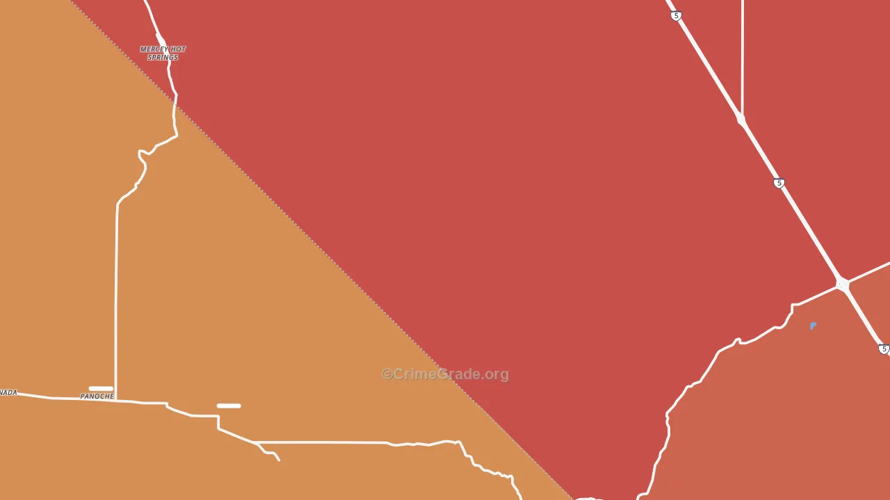 Panoche, CA Map of Assault Rates