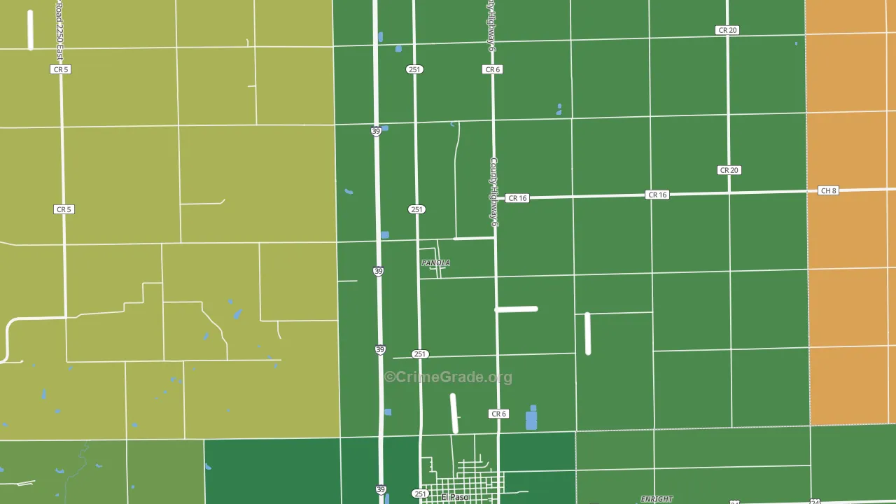Panola, IL Map of Assault Rates
