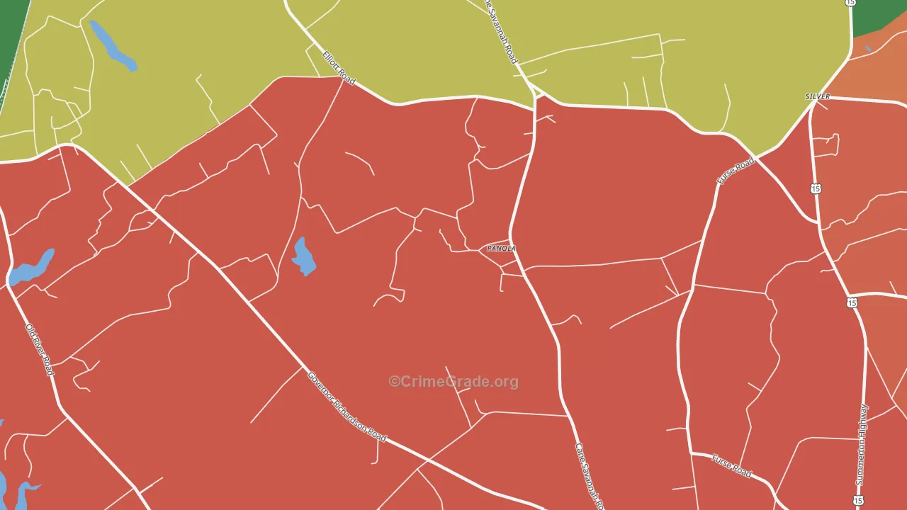 Panola, SC Map of Assault Rates