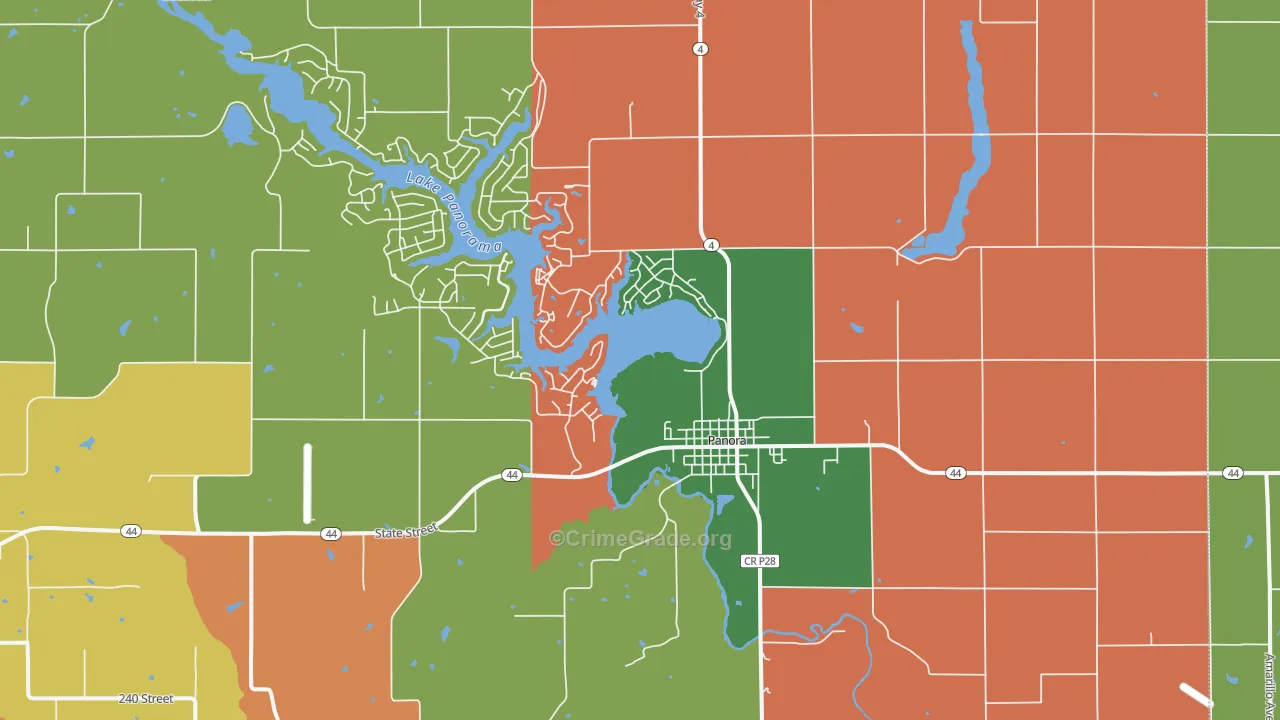 Panora, IA Map of Assault Rates