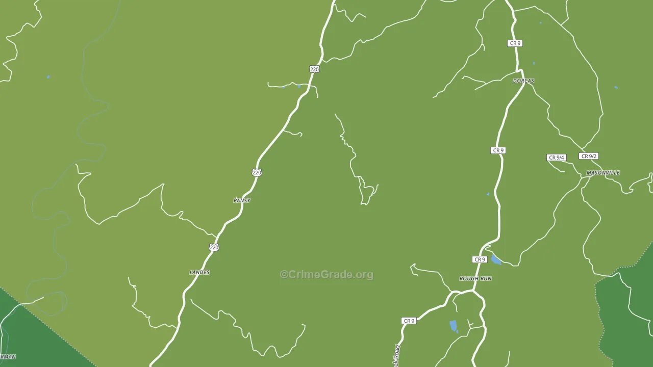 Pansy, WV Map of Assault Rates