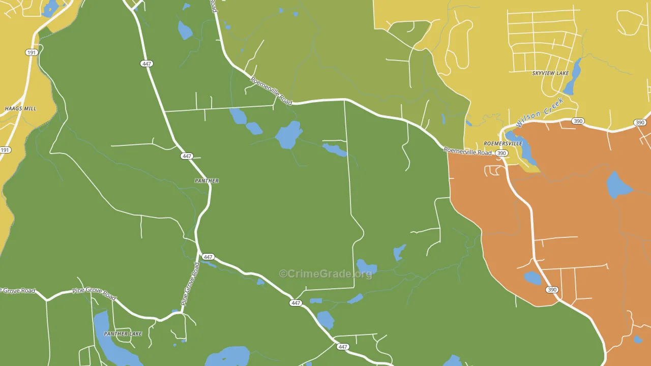 Panther, PA Map of Assault Rates
