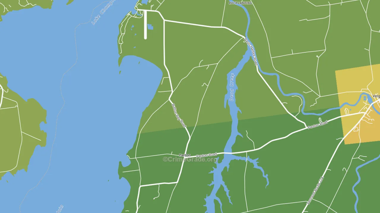 Panton, VT Map of Assault Rates