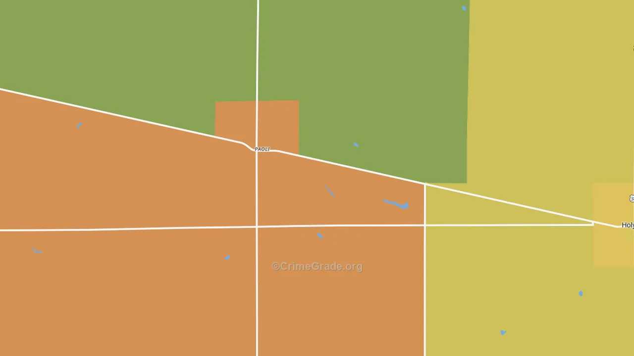 Paoli, CO Map of Assault Rates