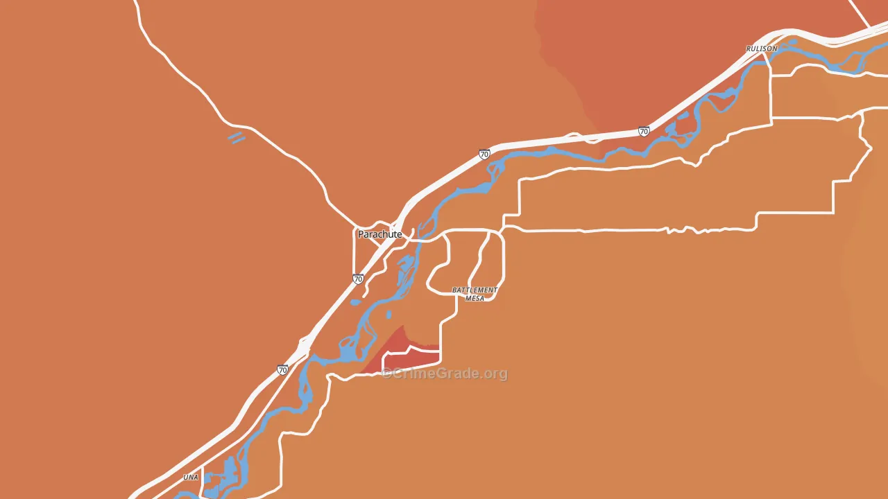 Parachute, CO Map of Assault Rates