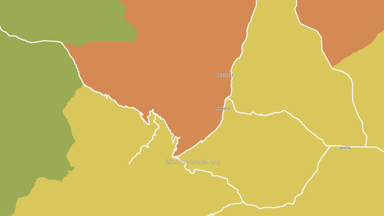 Paradise, AZ Map of Assault Rates