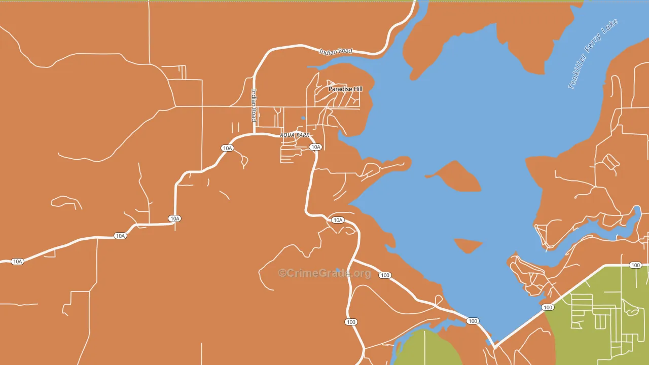 Paradise Hill, OK Map of Assault Rates
