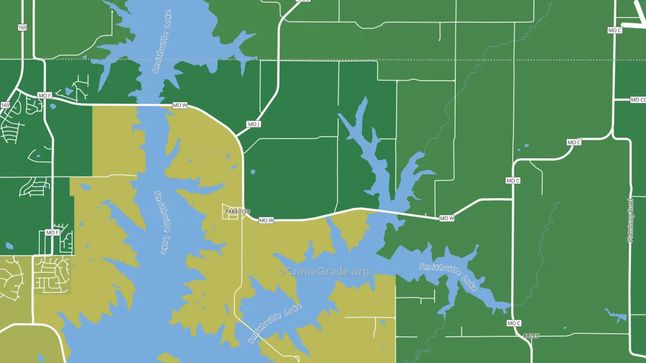 Paradise, MO Map of Assault Rates
