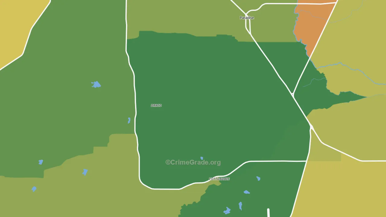 Paradise, TX Map of Assault Rates