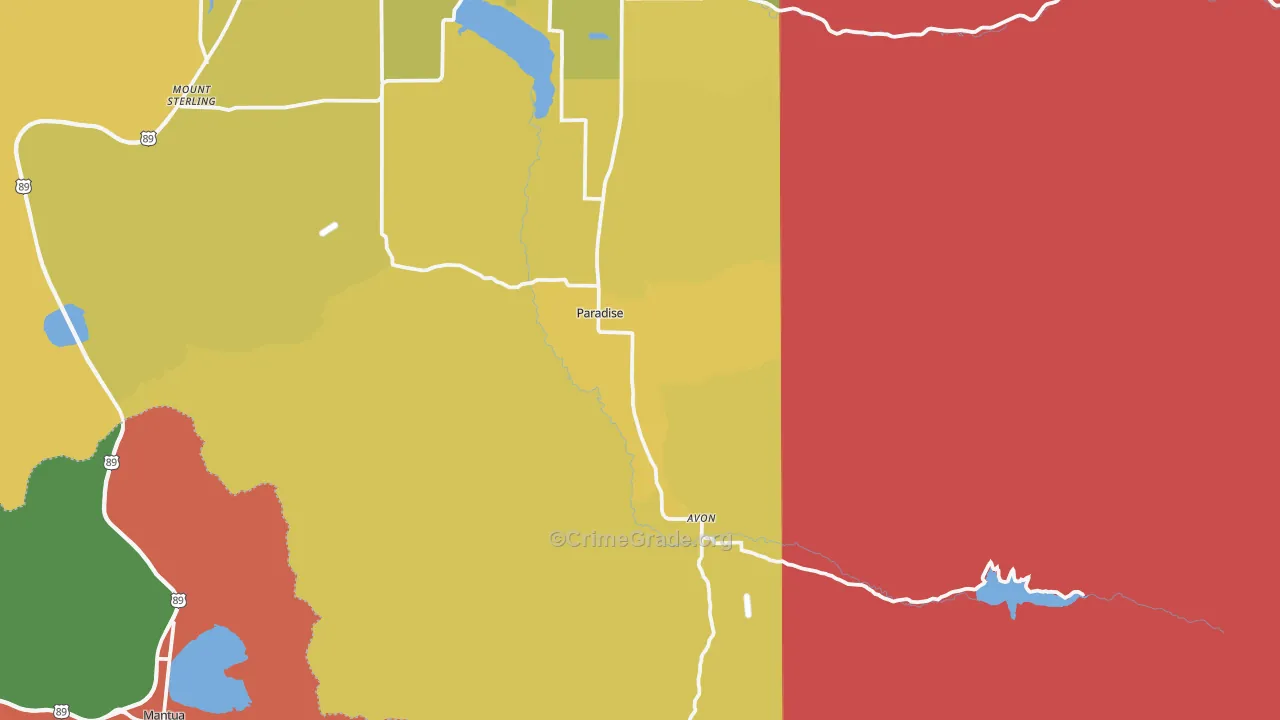 Paradise, UT Map of Assault Rates