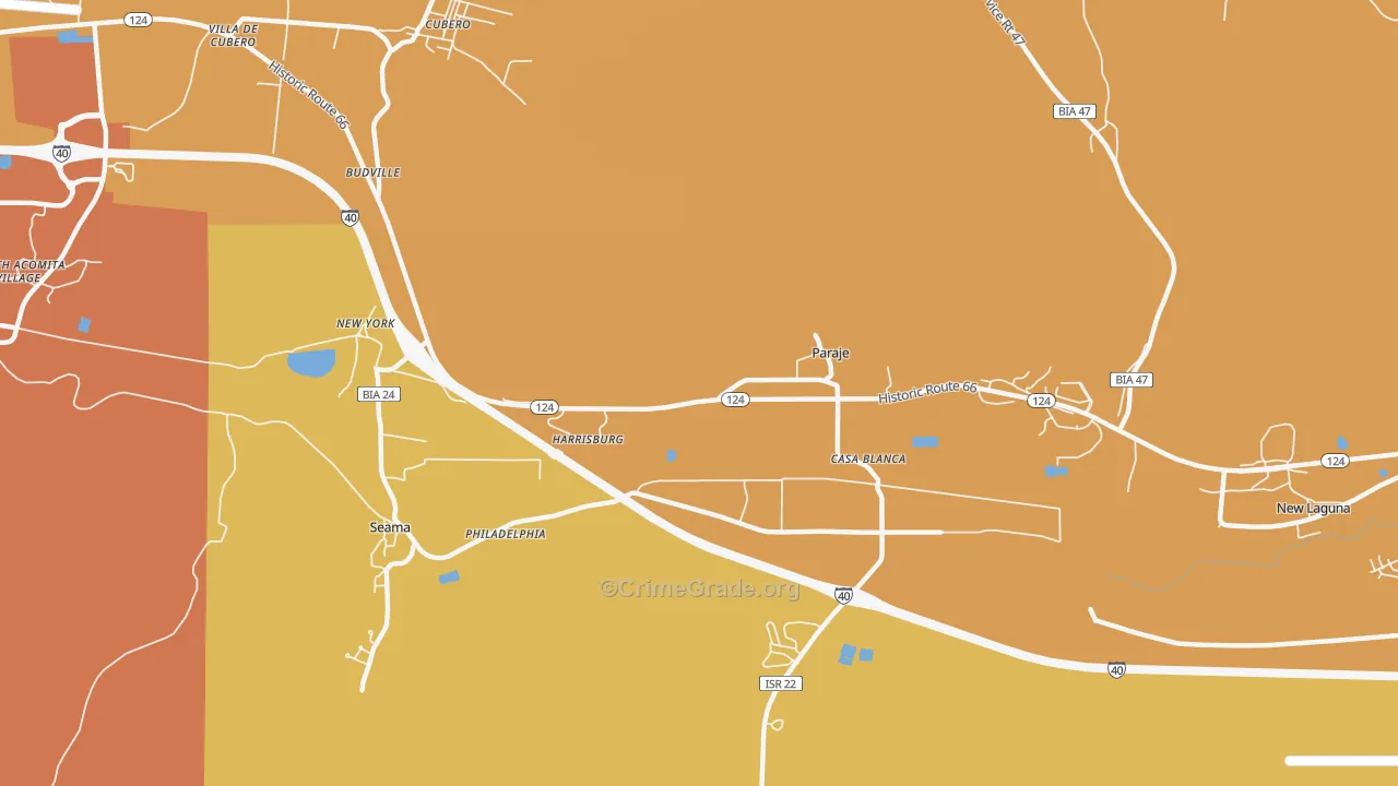 Paraje, NM Map of Assault Rates